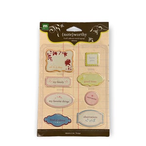 Making Memories Noteworthy Metal Signage Stickers 8/Package, Delaney