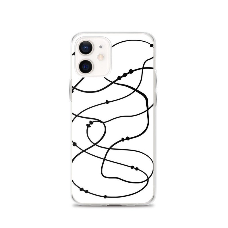 Line Design iPhone Case Black and White Case Abstract Etsy