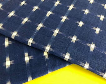 2 Yds + 2 Yds Vintage Indigo and White Cotton Fabric / Tela para Decorar / Tela para Ropa / Vestido / Falda / Camisa / Almohadas / Costura