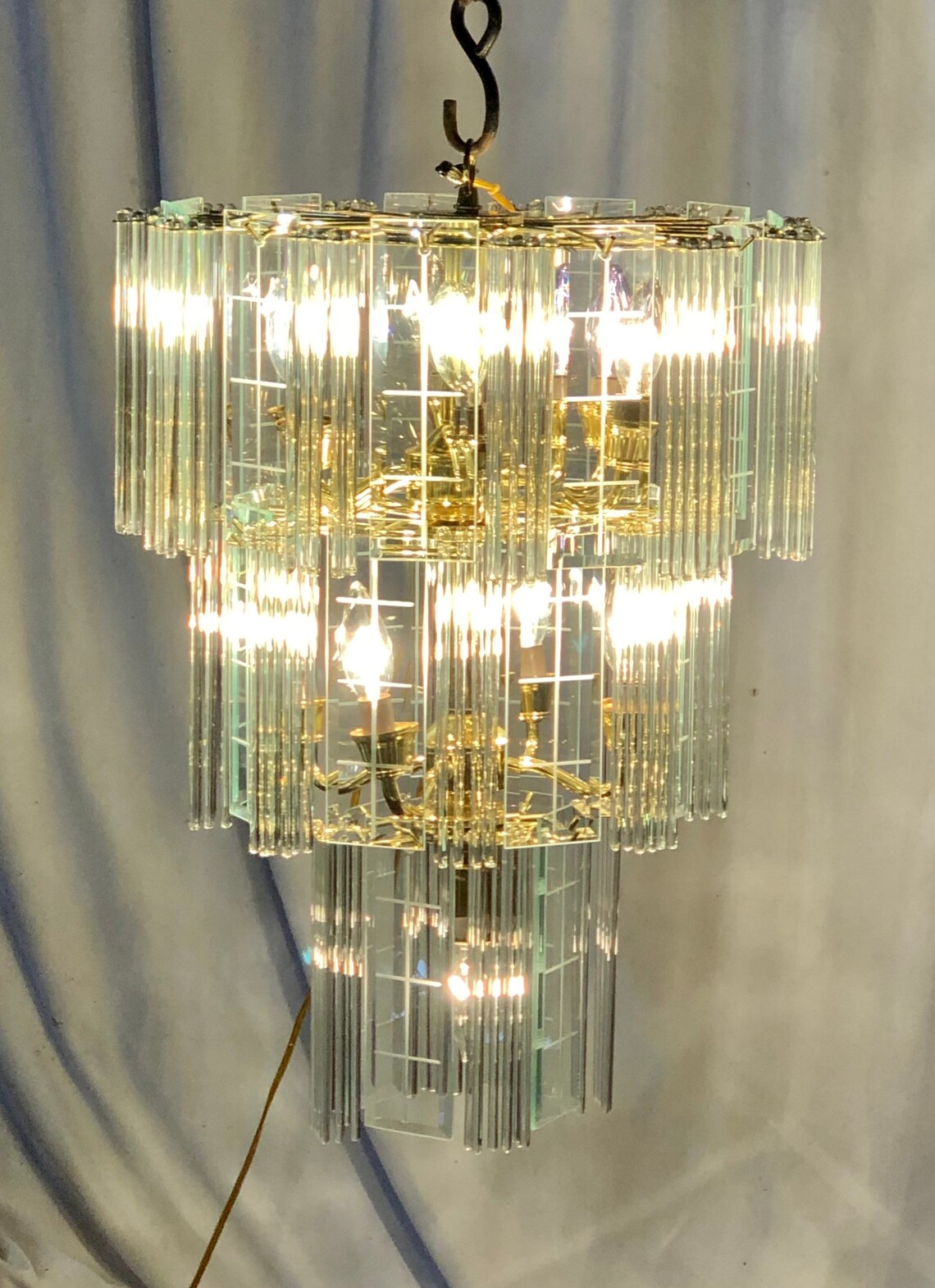 Vintage Chandelier / Hollywood Regency / Sciolari / Lightolier Etsy