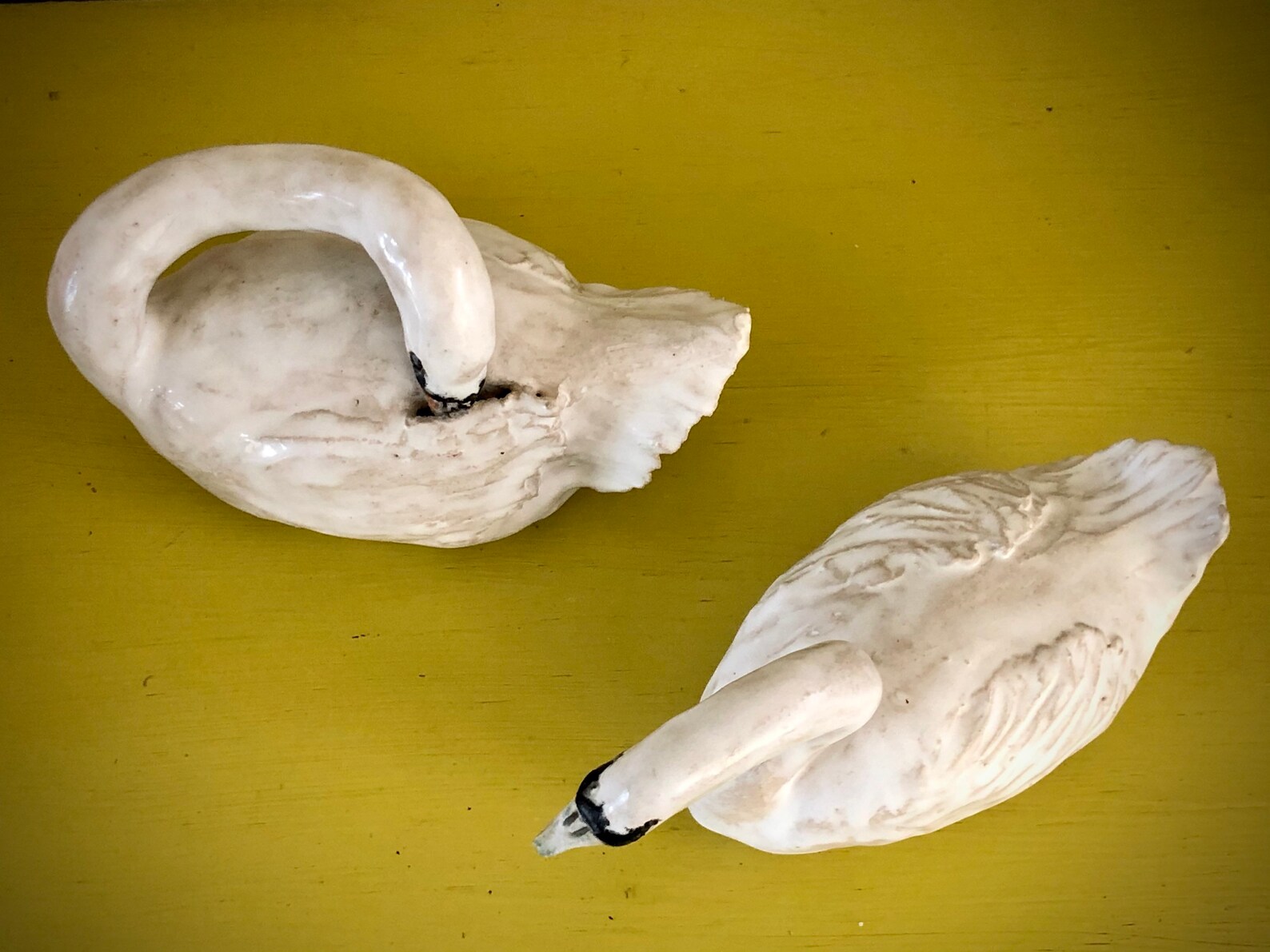 Vintage Handmade Ceramic Swans / Cygnus / Grand Millennial Etsy