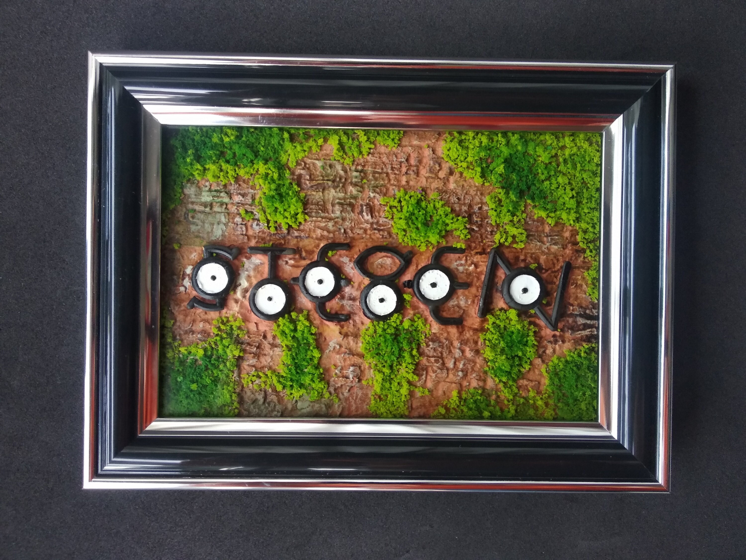 Pokemon Unown Frame Custom Name Protected With Glass -  Israel