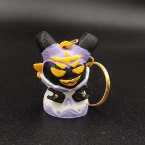 Adam and lute Hazbin squised chibi figurine keychain