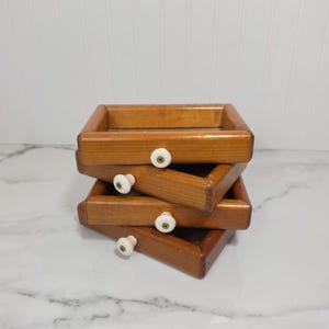 Vintage Wood Cabinet Drawers, Small Removable Storage Drawers, Cottagecore Desk or Vanity Organizer