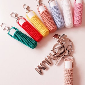 Lip Balm Holder, Crochet lip balm holder, Lip Balm for ladies, Lip Balm Holder, Key Chain Lip Balm holder, Elegant, beautiful Balm Holders