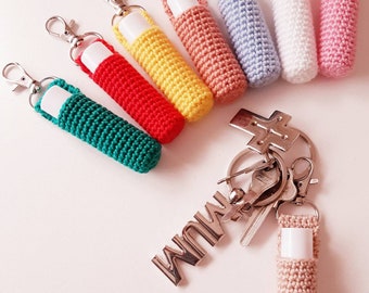 Lip Balm Holder, Crochet lip balm holder, Lip Balm for ladies, Lip Balm Holder, Key Chain Lip Balm holder, Elegant, beautiful Balm Holders
