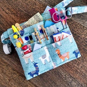 Nurse bag, RN bag, Animal Llama Print, Nursing bag, nurse tote, nurse waist bag, RN bag, adjustable waistband, Vet/Fanny bag, Free GIFT
