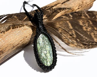 Green Kyanite Necklace:  Authenticity, Kyanite Jewelry, Gemstone Pendant