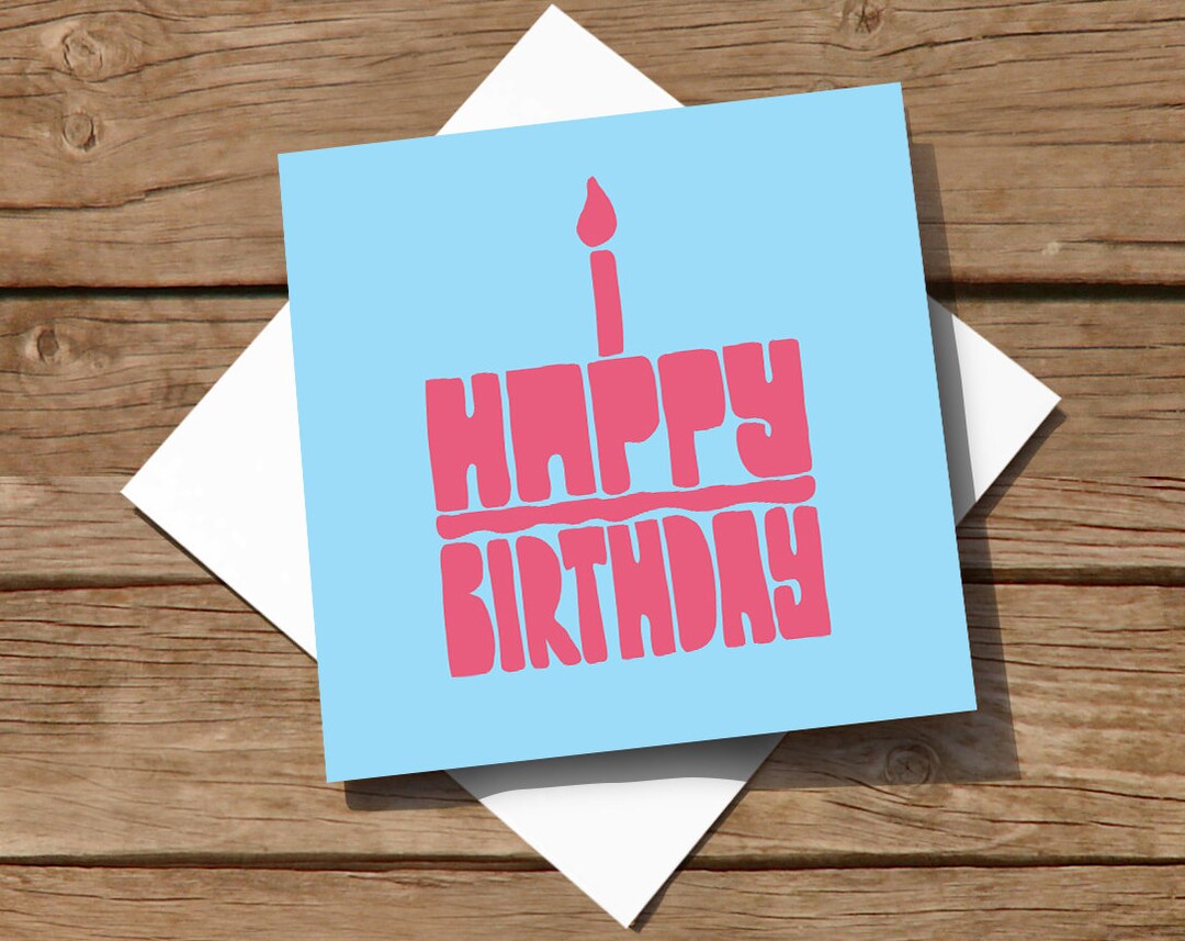 FREE Delivery General Birthday Card With Handdrawn Etsy