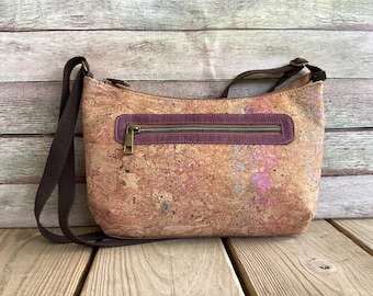 Cork Crossbody Purse, Unicorn Purple