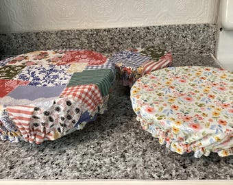 Bowl Covers, Set of 3, Reusable, Reversible