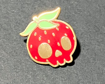 Strawberry Skull Pin - A Grade
