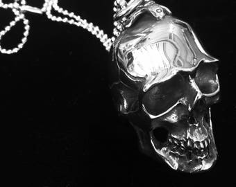 Stainless Steel Large Skull Necklace