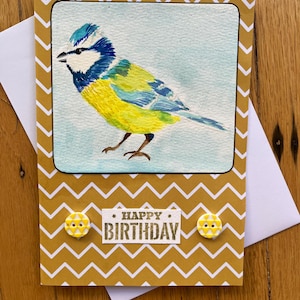 Handmade birthday card- bird