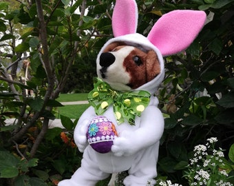 Standing(one egg) EASTER BUNNY dog costume By tkccozypawz