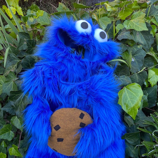 Standing Blue Monster w/ Cookie dog costume by tkccozypawz