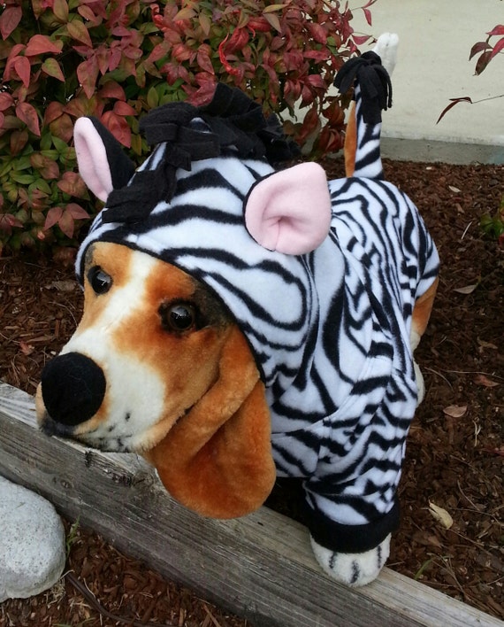 Zebra Hoodie for Dog or Cat Xsmall-xlarge by TKC Cozy Pawz - Etsy