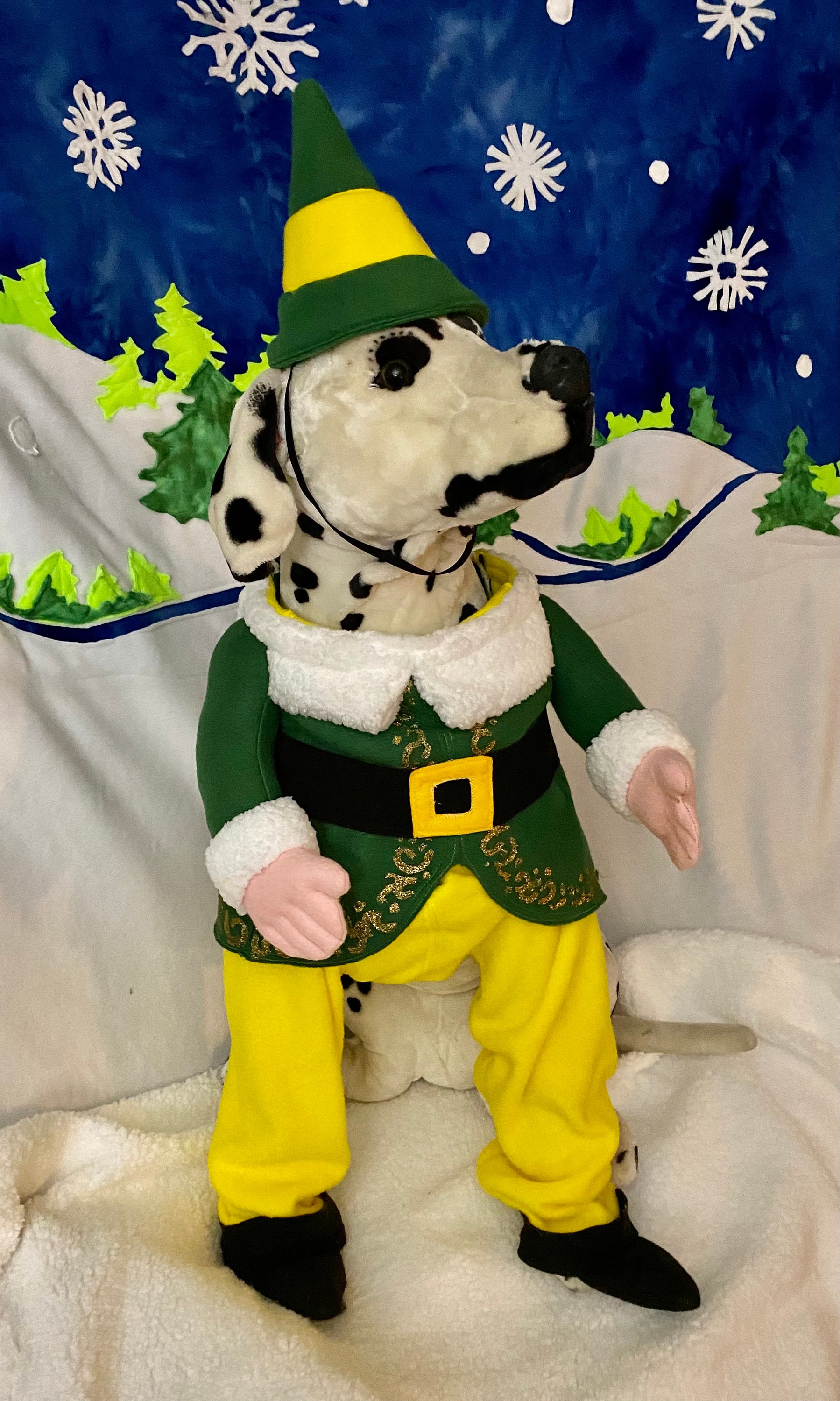 Walking elf dog costume sales