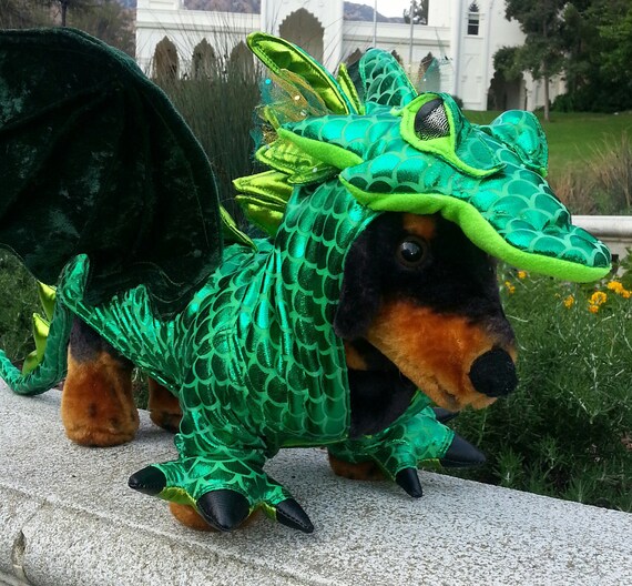 SOLD OUT Green Dragon costume for Dogs by TKCCOZYPAWZ Etsy
