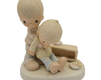 Precious Moments Porcelain Figurine "Love Lifted Me" 1980 Vintage Collectible