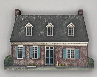 Brandywine Woodcrafts Pate House Yorktown Virginia Wood Shelf Sitter Americana