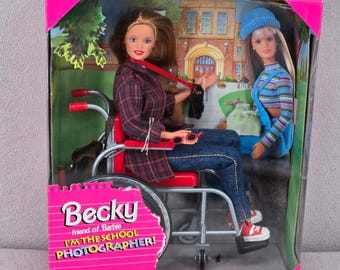 Mattel New 11.5in Becky School Photographer Doll Girl Vintage 90s 20202