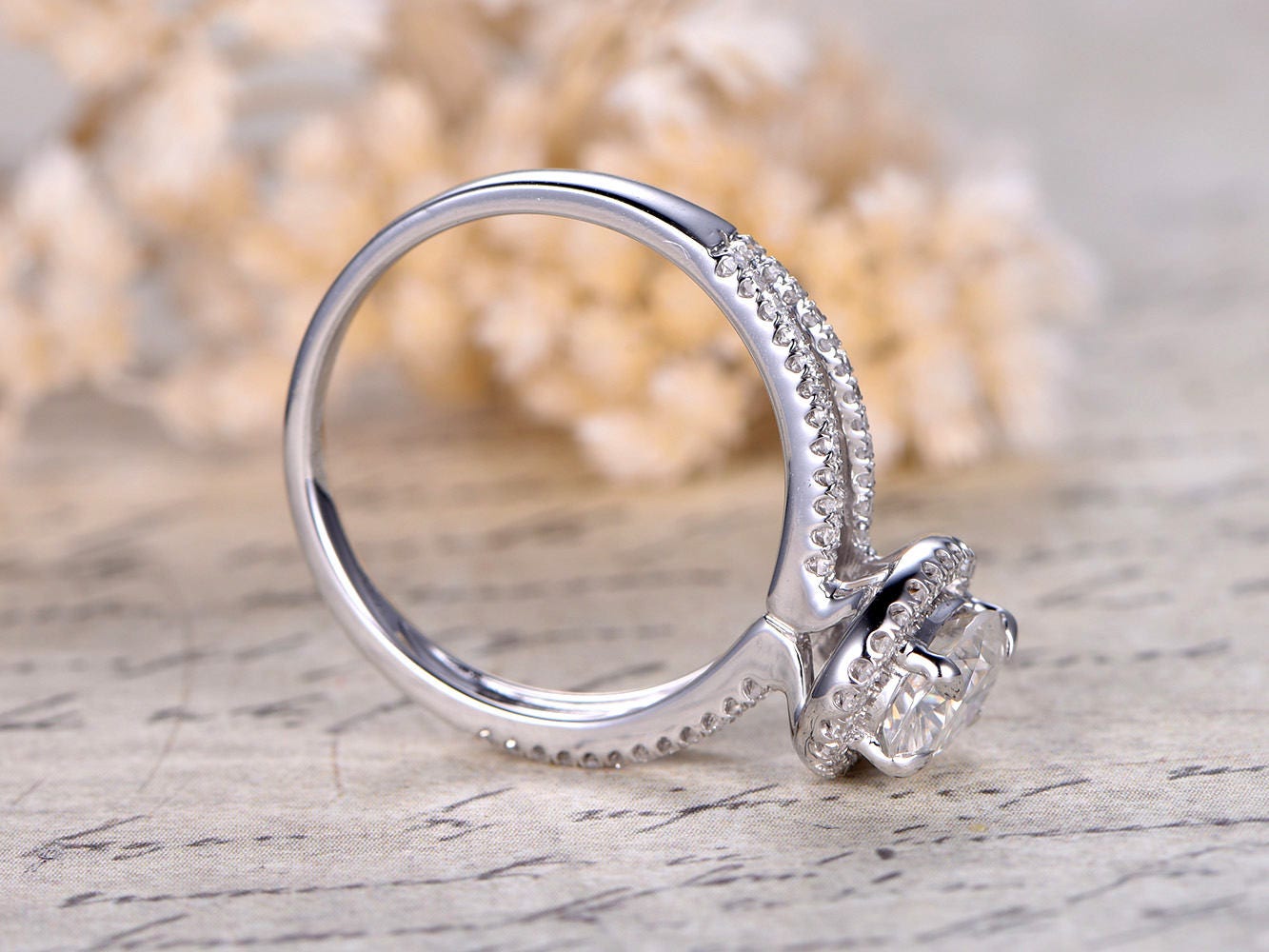 6x8mm Oval Cut Moissanite Engagement Ring Diamond Wedding Ring | Etsy