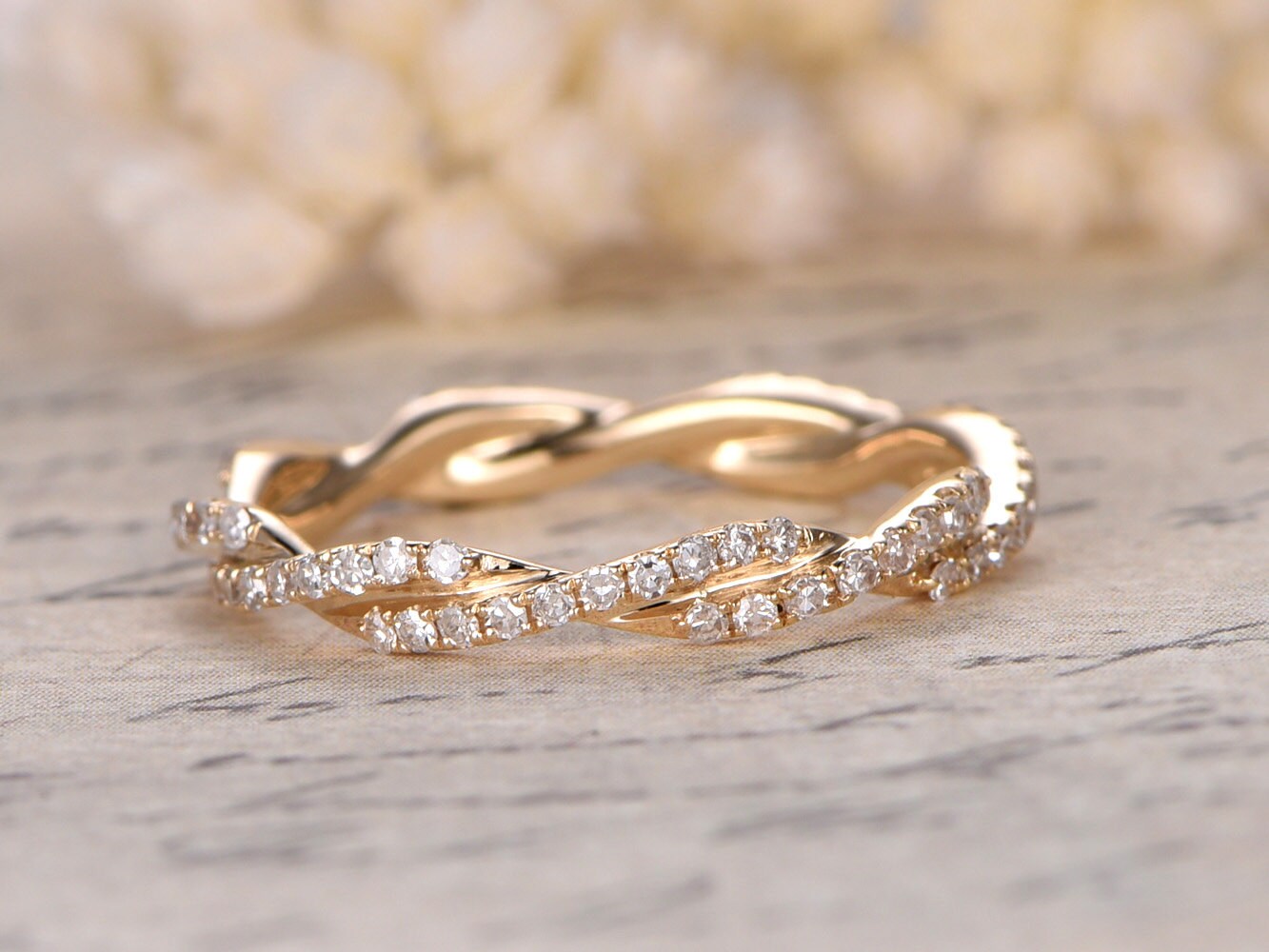 Diamond Wedding BandFull Eternity Anniversary Ring 14K Etsy