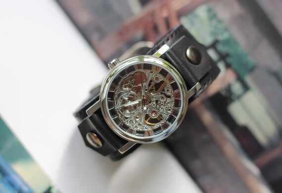 minimalist skeleton watch