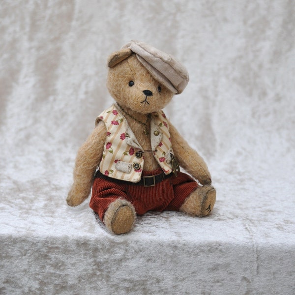 Bärensammlung Teddybär Künstler Einzelstück Handgefertigter Vintage Bär Teddybär Mohairbär Shabby Bär Vintage Bär Paulin