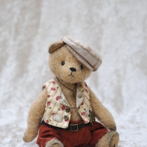 Ours collection Teddy Bear artiste Pièce unique Fait Main Ours vintage Ours peluche Ours en mohair Ours Shabby Ours vintage Paulin image 2