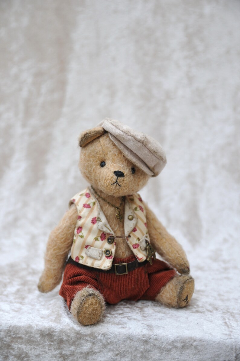 Ours collection Teddy Bear artiste Pièce unique Fait Main Ours vintage Ours peluche Ours en mohair Ours Shabby Ours vintage Paulin image 2