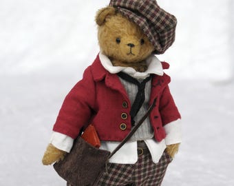 Teddy Bear, Designer Bear Collection, Unique Piece, Handmade, Vintage Bear, Mohair Bear, Shabby Chic Bear, Cyrille