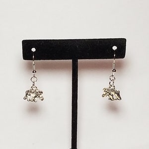 Silver Elephant Earrings