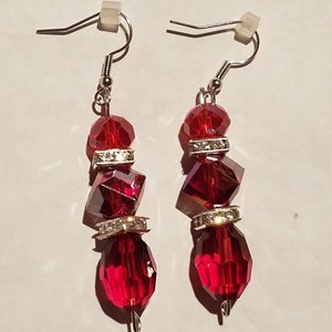 Red Beaded Earrings