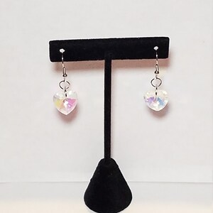 Iridescent Heart Earrings