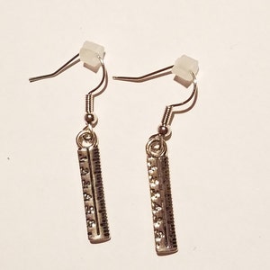 Silver Ruler Earrings