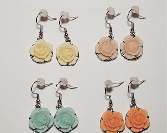 Rose Charm Earrings