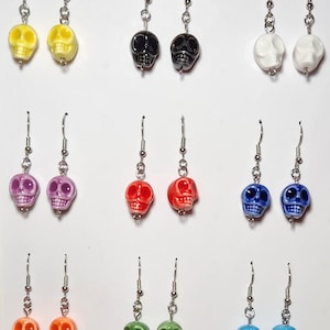 Colorful Skull Earrings