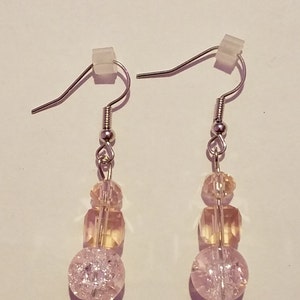 Pink Beaded Earrings