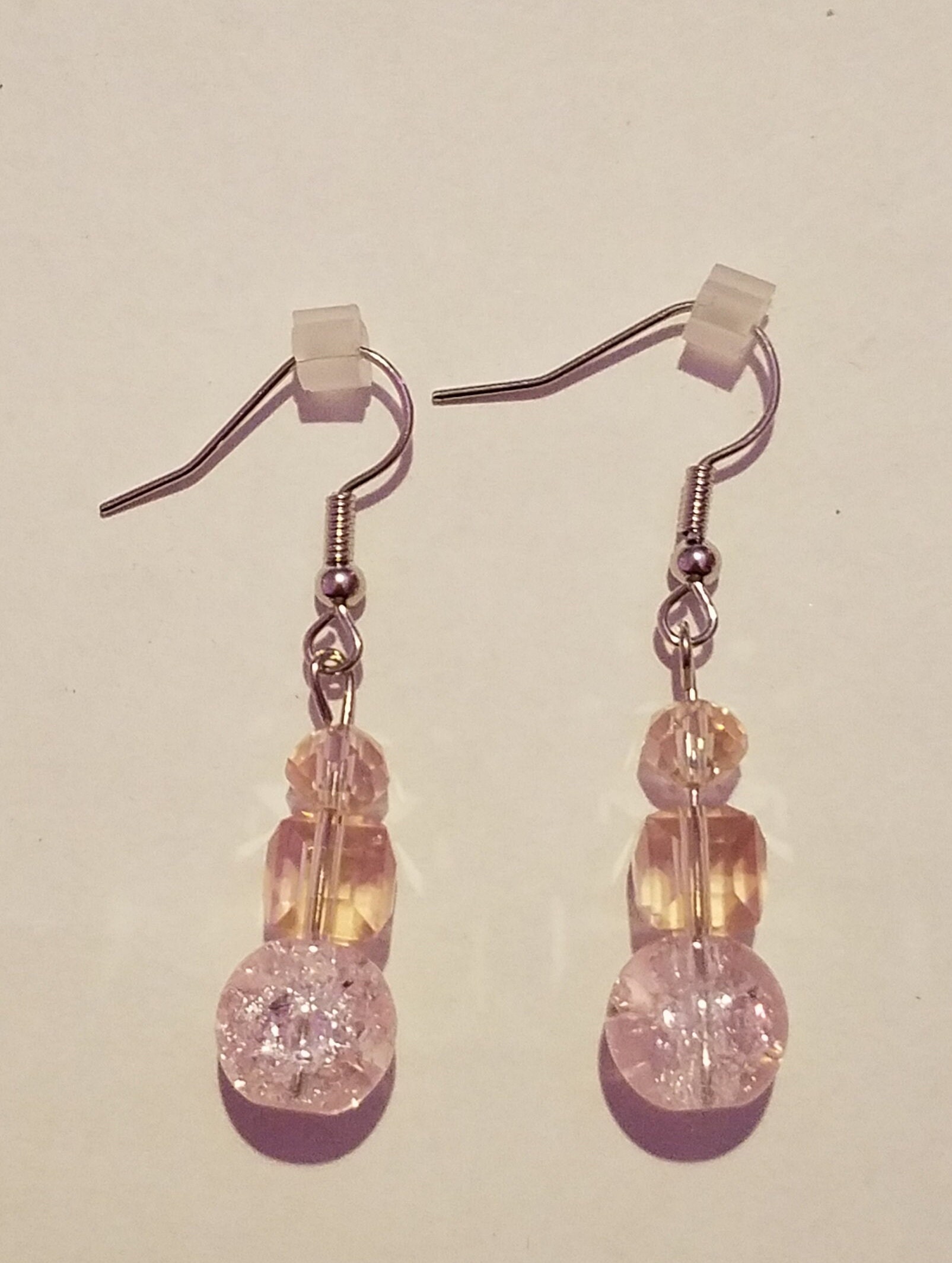 Pink Beaded Earrings