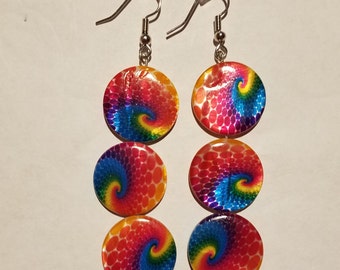 New Beaded Smile Face With Rainbow Dangle Earrings Smile - Etsy