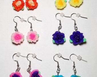 Flower Charm Earrings Listing 1