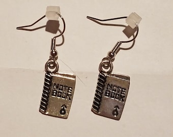 Silver Notebook Earrings