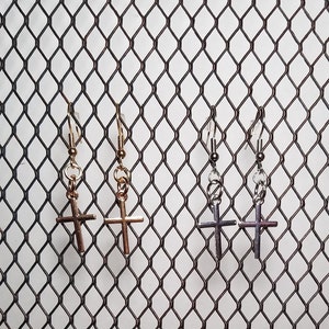 Metal Cross Earrings