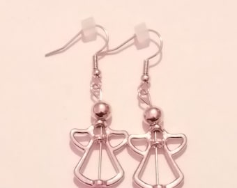 Silver Angel Earrings