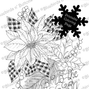 Coloring Page - Printable Coloring Page - December Coloring - Holiday Coloring Page - Download - Adult Coloring Page - Kids Coloring