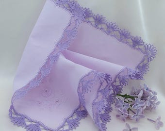 Lotus Flower Crochet Handkerchief.