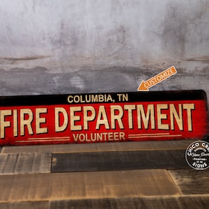 Custom Fire Department Sign Patriotic Fireman Police Thin Red Line Gft For Dad Personalized Gift 104182002065