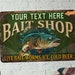 Custom Bait Shop Sign Fishing Gift Bait & Tackle Man Cave Metal Sign ...